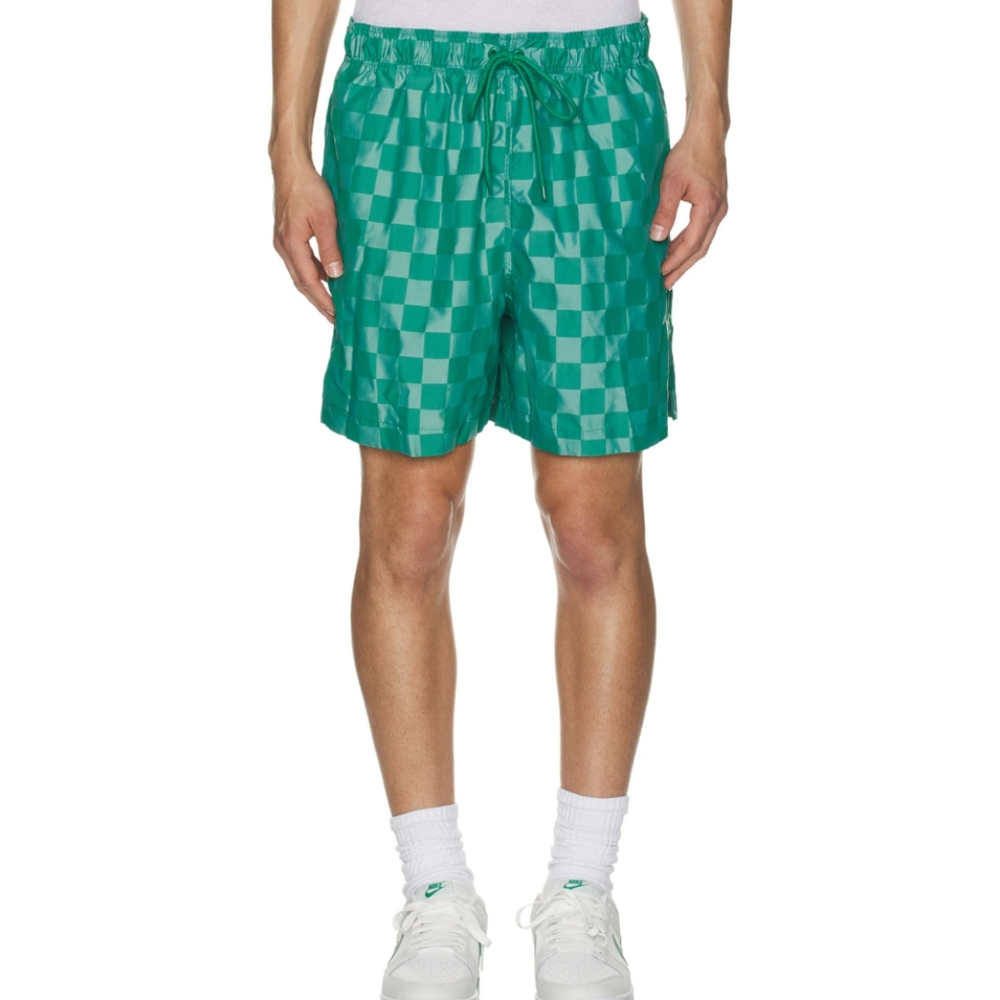 Nike Club Flow Green Checkers Shorts
